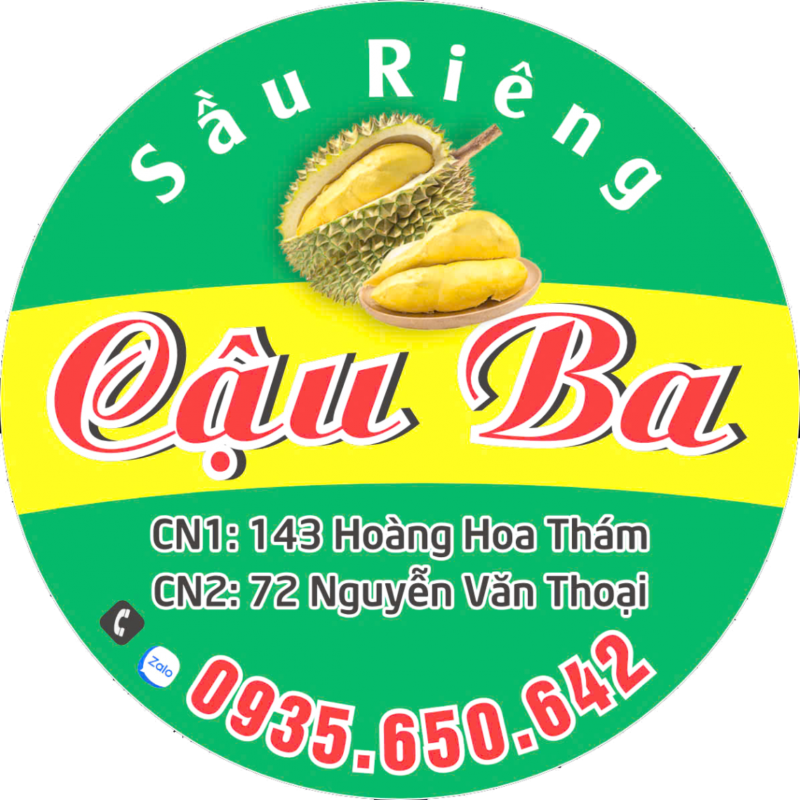 SẦU RIÊNG CẬU BA